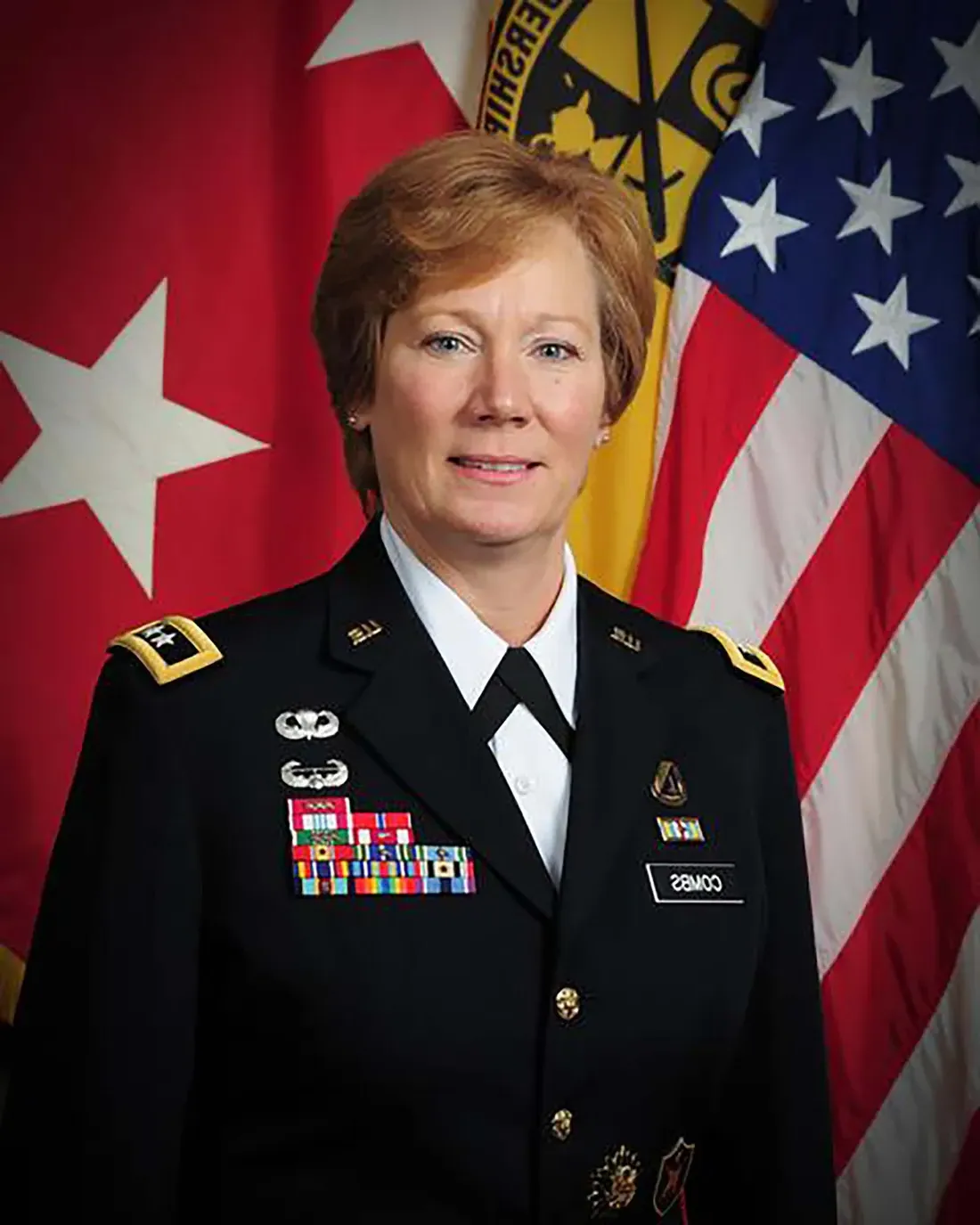 Peggy Combs in her military uniform.